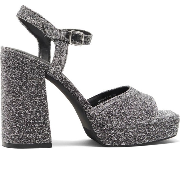 🖤NEW🖤 Abound Lucia silver/black ladies platform sandal size 7.5 - Picture 2 of 10